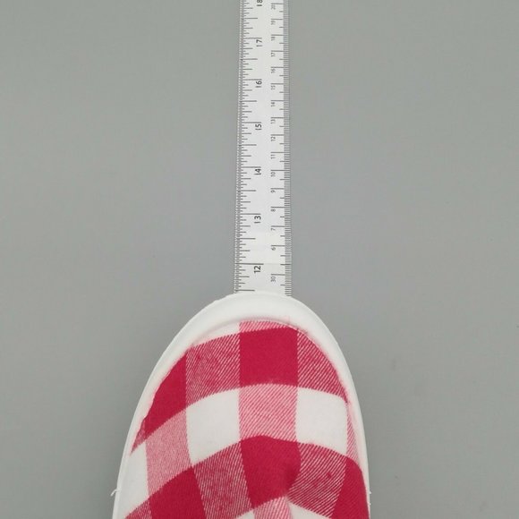 Womens Slip On Flat Loafer Sneaker Red/White Check EUR 42 NEW - Picture 6 of 8